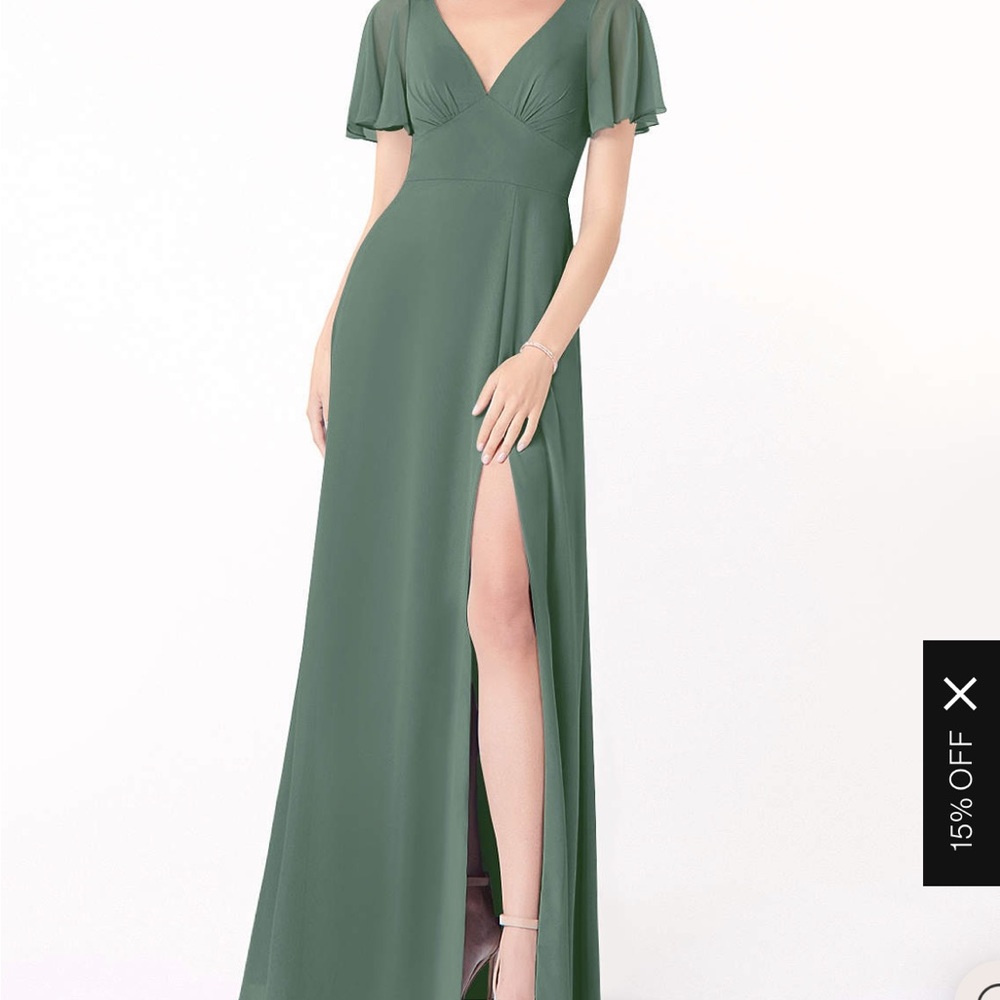 Azazie Kimber Size 14 No alterations in shade Eucalyptus
